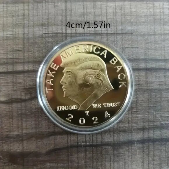 2024 Donald Trump Commemorative Coin - Gold - Challenge Coin - LIMITED QUANTITY! - Picture 2 of 7